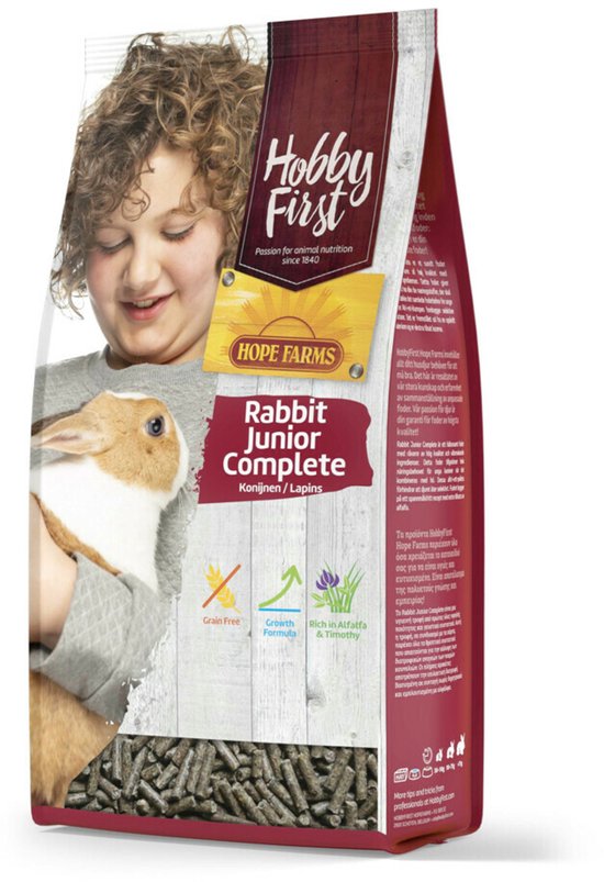 HobbyFirst Hope Farms Konijn Junior Complete - 6 x 1,5 kg - Voordeelverpakking