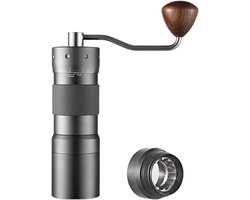 Draagbare handbediende koffiemolen van roestvrij staal, handmatige molen met instelbare instelling voor espresso, stille handbediende koffiemolen