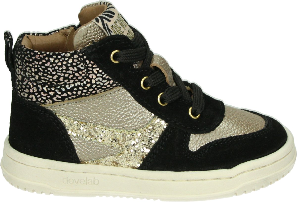 Develab - 41922 - Half-hoogMeisjesKindersneakers - Kleur: Zwart - Maat: 23
