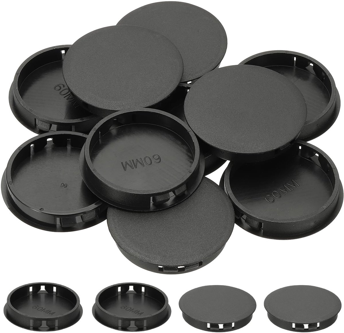 Plastic Hole Plugs 60mm - 34 Stuks - Zwart - Nylon Material