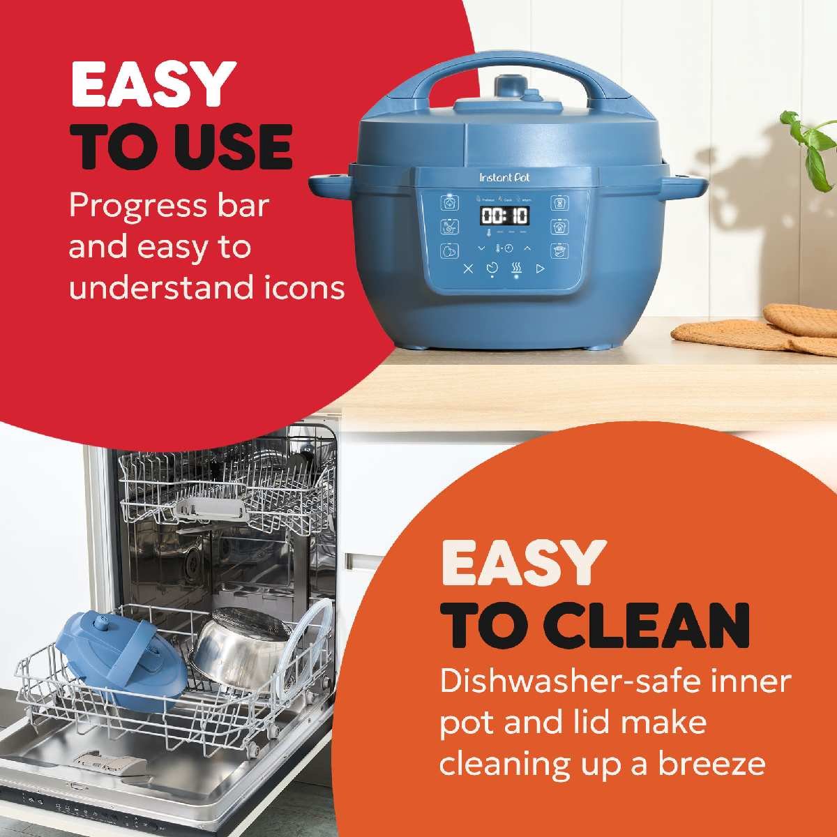 Kenners Instant Pot Mini 3,8L Multicooker Blauw - 7-in-1 - afbeelding 3