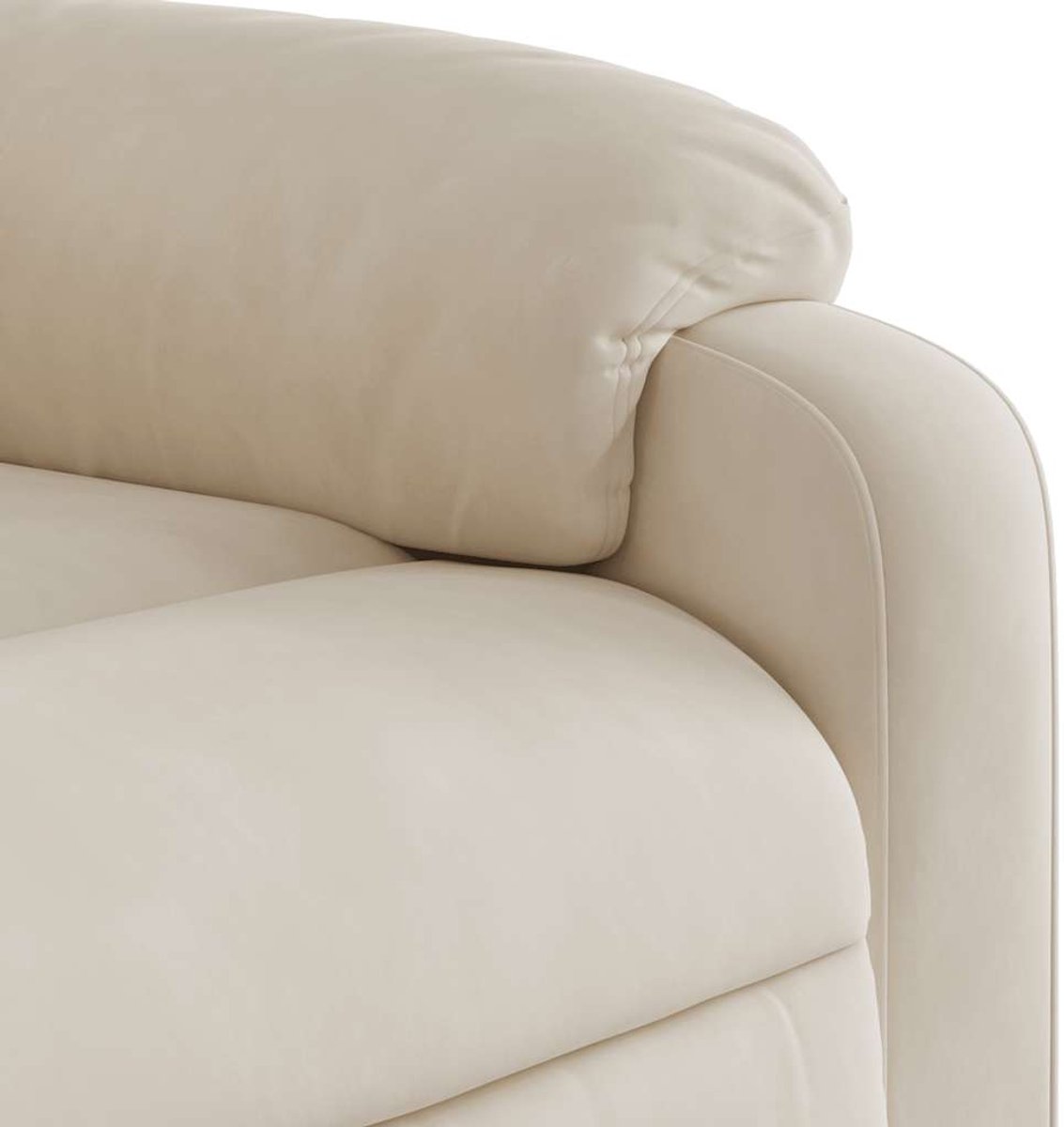 vidaXL - Sta-op-stoel - verstelbaar - microvezelstof - beige – foto 5