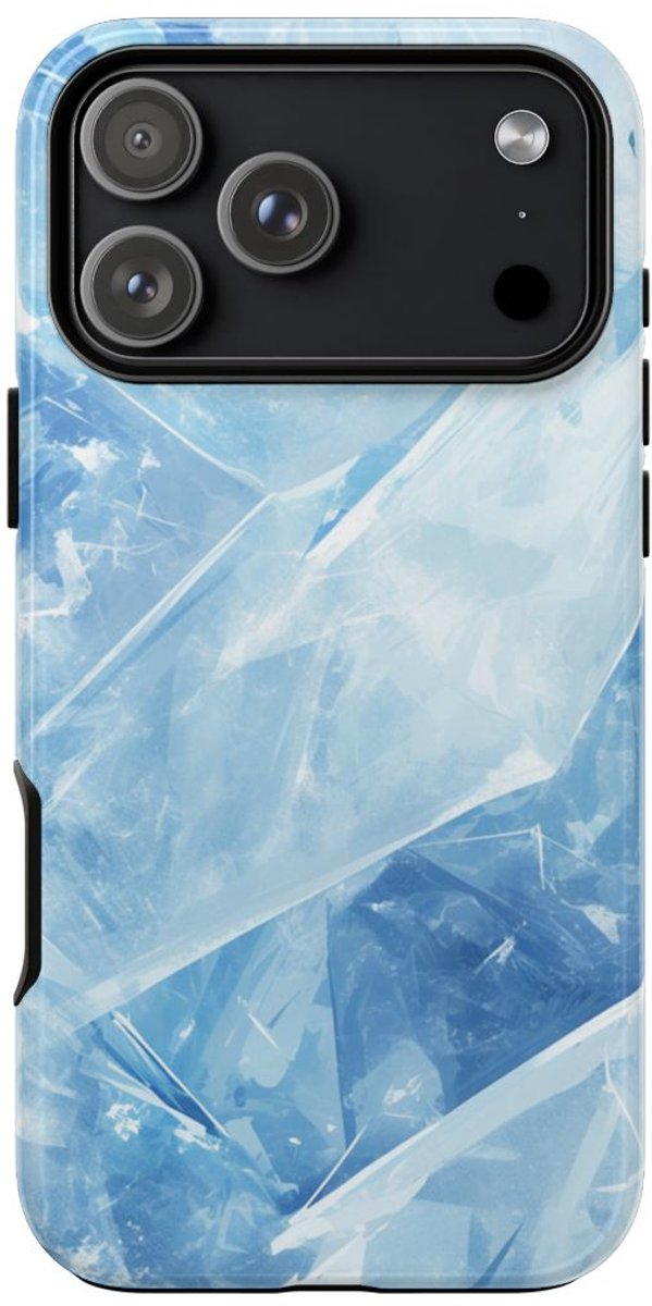 Blauwe IJstextuur – Telefoonhoesje Geschikt voor iPhone 17 Pro Max