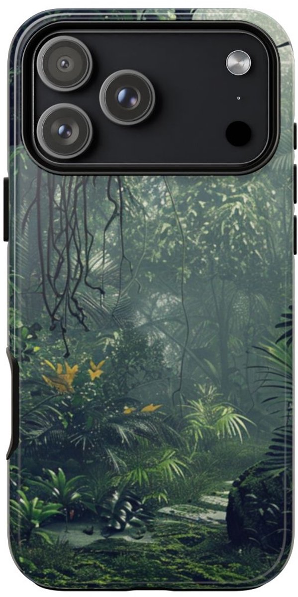 Dichtbegroeid Groen Junglepaden – Telefoonhoesje Geschikt voor iPhone 17 Pro Max