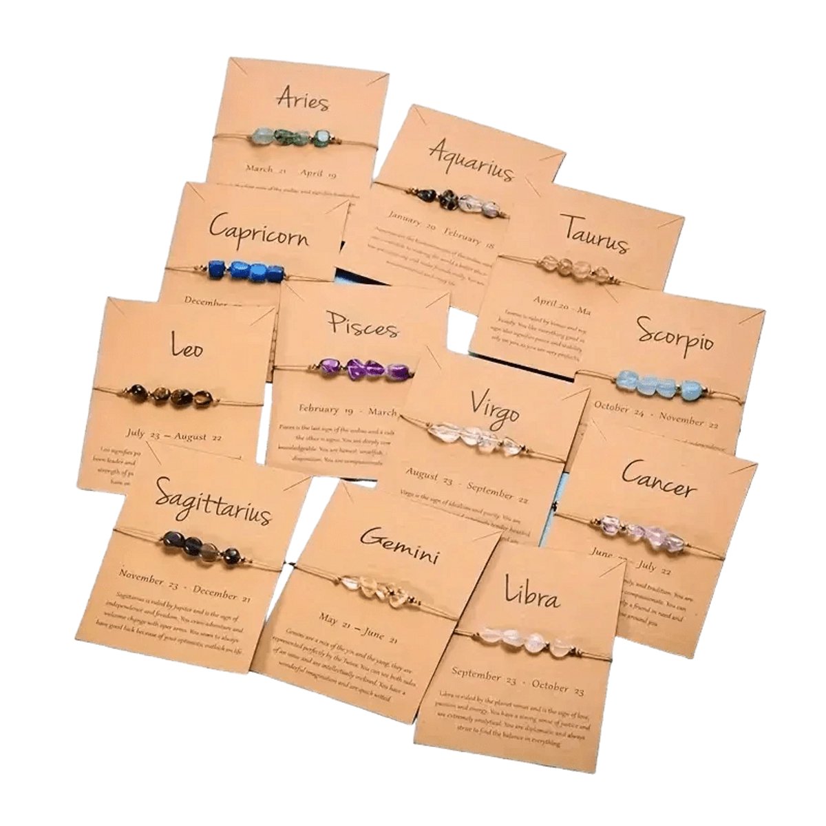 Aramat Jewels -verstelbare sterrenbeeld armband - handgemaakt-Steenbok