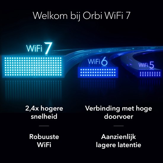 NETGEAR Orbi RBE773 - WiFi multiroom - WiFi 7 - 11 000 Mbps - Pack de 3