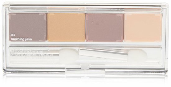 Clinique All About Shadow Quad in de kleur 03 Morning Java, vier oogschaduwkleuren.