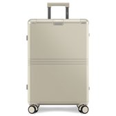ONYX Hybrid Pro Check-in Koffer Medium 70 Liter - Gerecycled Polycarbonaat en Ritsloos Design - Reiskoffer met TSA slot en Spinner wielen - Ivory White