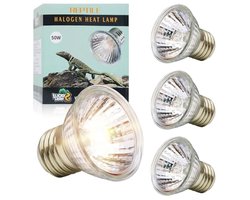 Reptielen Terrarium Warmtelamp 50W - UVA UVB Halogeen voor Schildpadden, Bartagamen, Hagedissen en Slangen