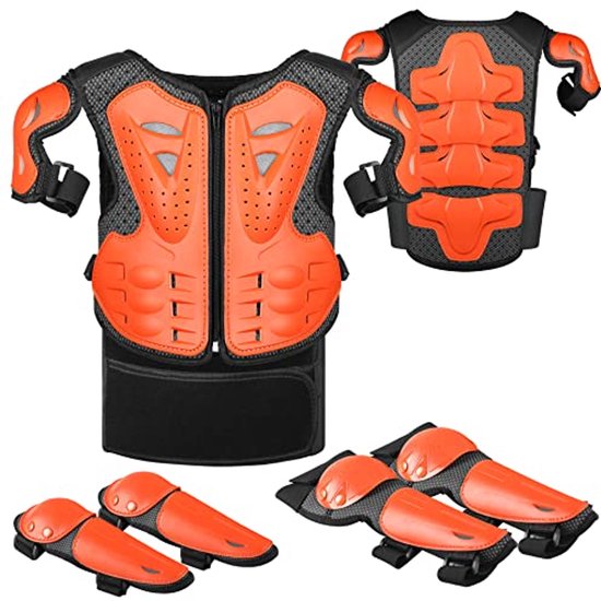JUSTDOLIFE Kids Crossmotor Gear, 5 stuks Kids Motorfiets Armor