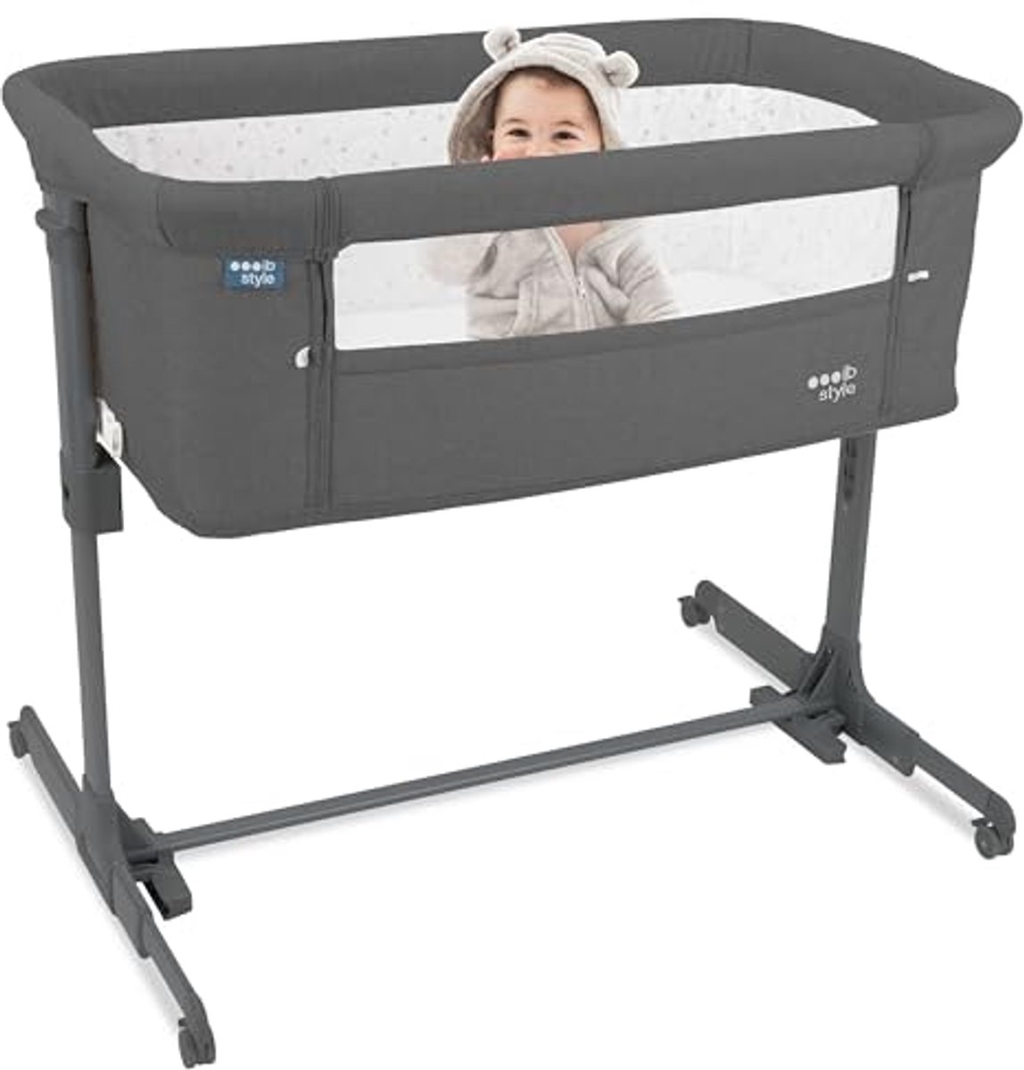 Image of 3 in 1 Babybedje met Wiegfunctie en Reisbed inclusief Matrassen