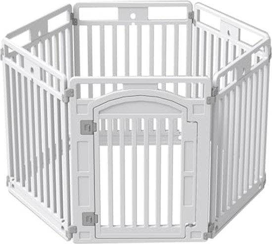 Puppybox, opvouwbare metalen oefenbehuizing met 80 cm panelen - omheining voor binnen en buiten voor honden, katten of kleine dieren van PETMAKER