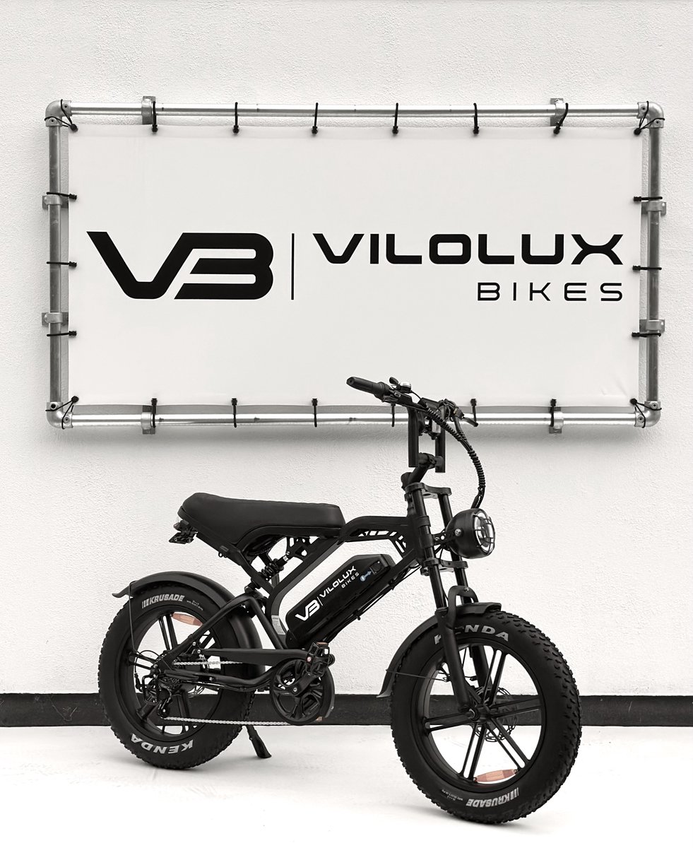 Vilolux® Fatbike electrisch - Fatbike - V20 PRO - 2025 Model - Legaal - Rijklaar geleverd - 2 Jaar garantie - Telefoontasje - Hydraulische remmen - Alarm - Zwart - Vilolux® - €1.199,00