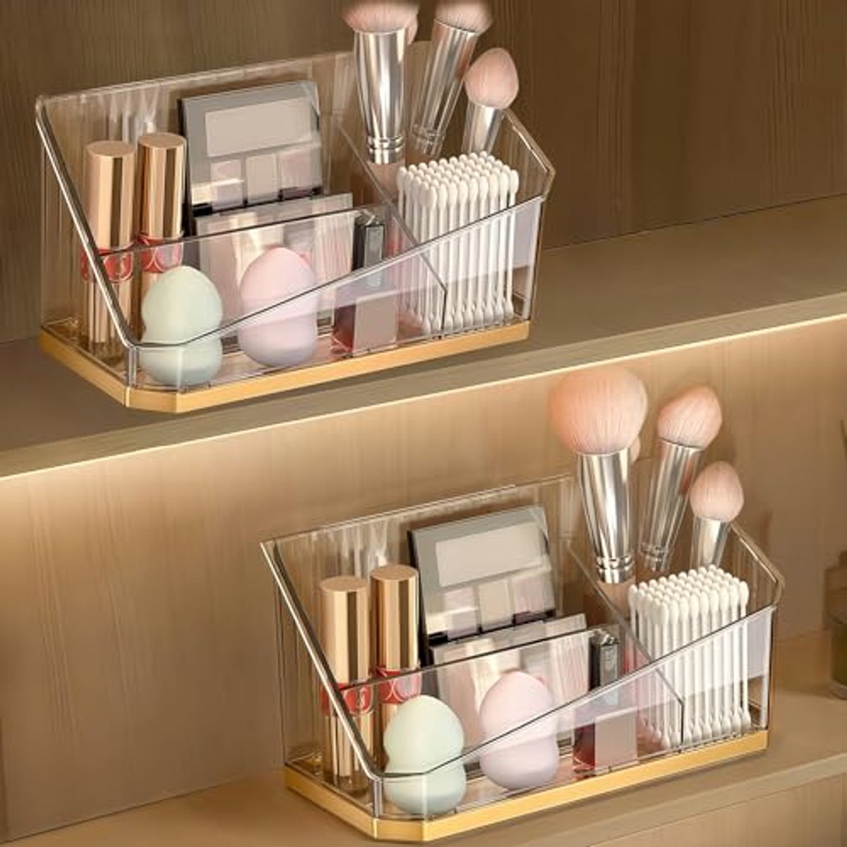 Spiegelkast Organiser 2 Stuks - Badkamer Opbergdoos voor Make-Up en Cosmetica