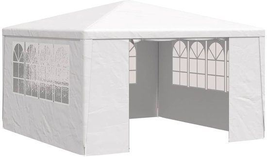 Partytent opvouwbaar - Paviljoen - 4x4 - Easy up - Waterdicht - met Zijwanden - Weerbestendig - Wit