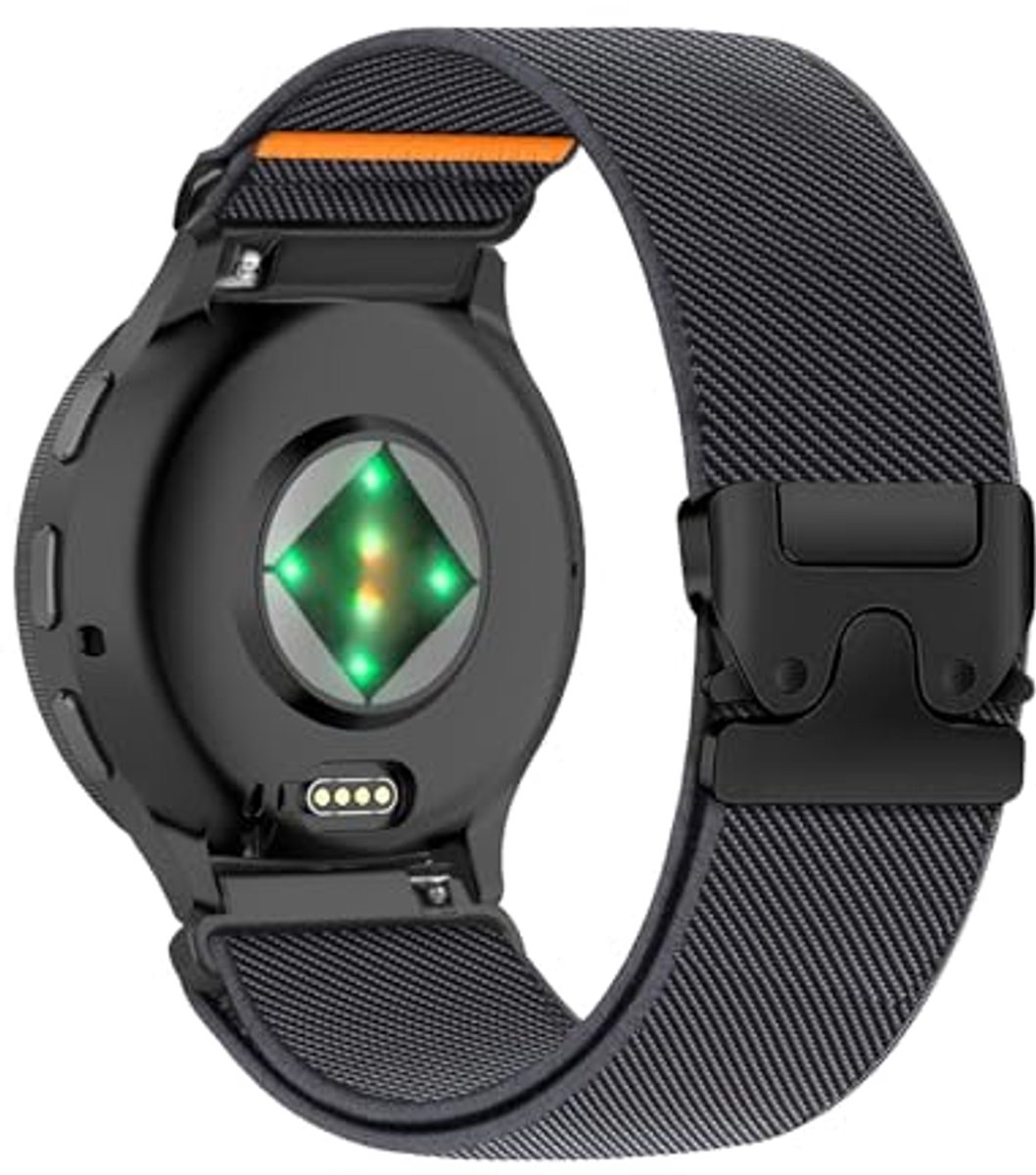 22 mm nylon armband voor Garmin en andere horloges, sportieve en elastische armband