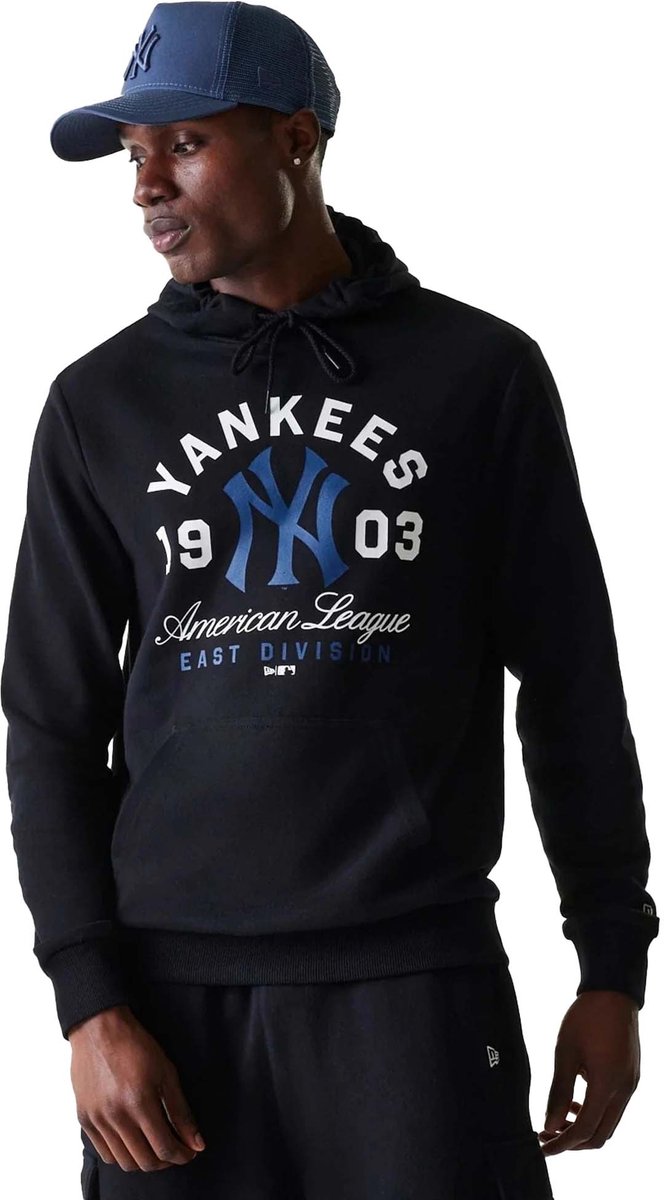 Sweater New Era Mlb Wrdmrk Reg Hoodie Neyyan Fashion Wear Volwassen Zwart