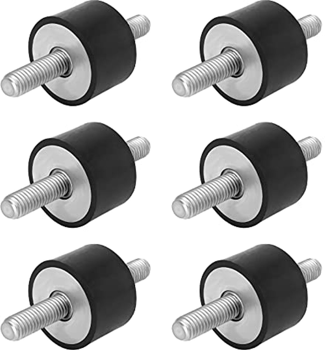 Silent Rubber Block 6 stuks - M8 Schokdemper en Anti-Vibratie Isolator