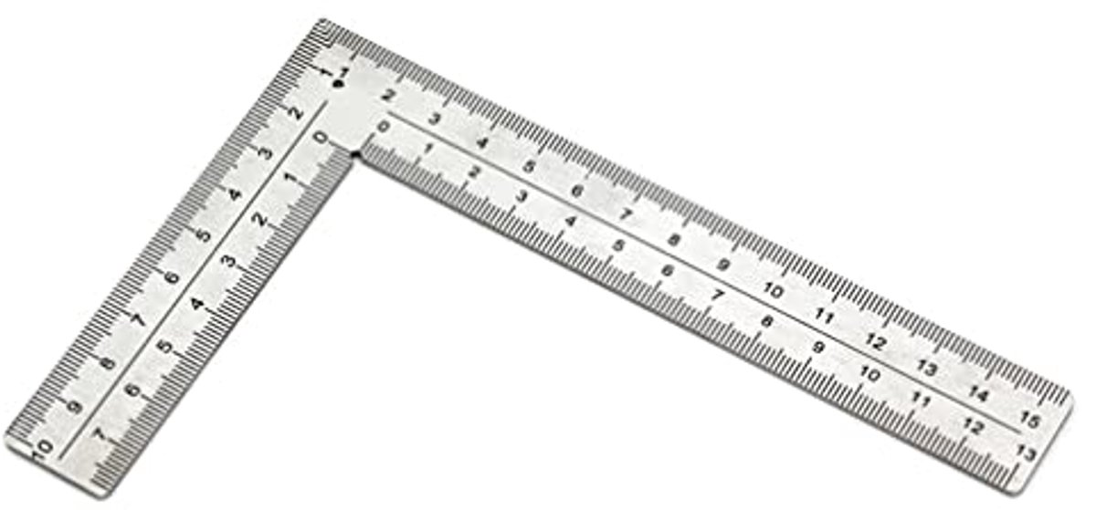 L Vormen Heerser voor Timmerlieden - 4" x 6"