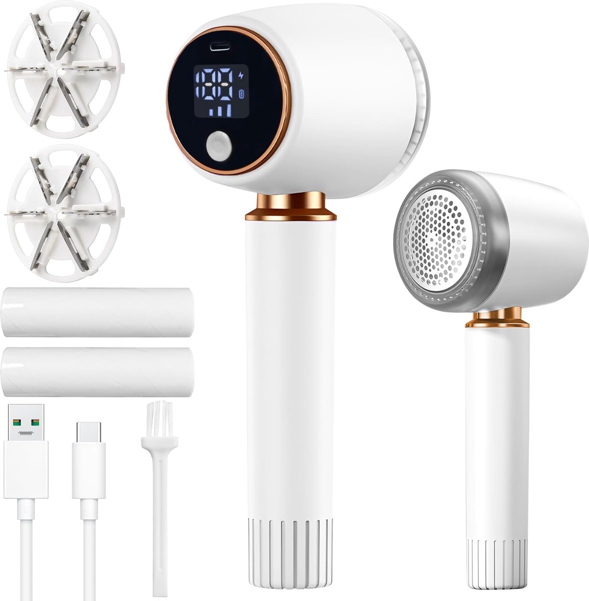 Pluizenverwijderaar - Kledingontpluizer - Ontpiller - Draadloos USB Oplaadbaar - Electric Lint Remover - Wit