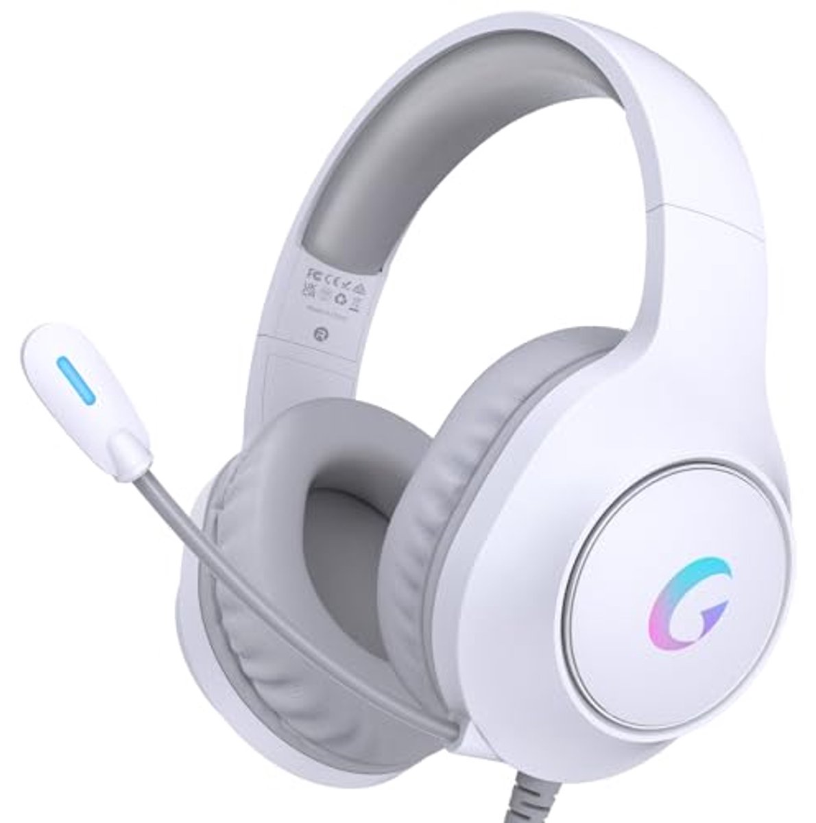 Gaming Headset met Ruisonderdrukkende Microfoon en RGB Verlichting voor PS5, PS4, PC, Mac, Switch en Xbox - 50mm Dynamische Drivers en 7.1 Surround Sound