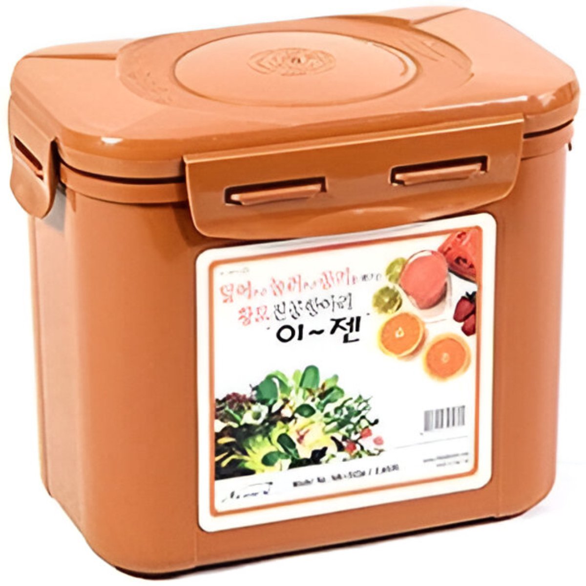 Famanu - Hoogwaardige kimchi, zuurkoolbak probiotische fermentatie met inwendig vacuümdeksel (aardewerk bruin, 1,7 liter)