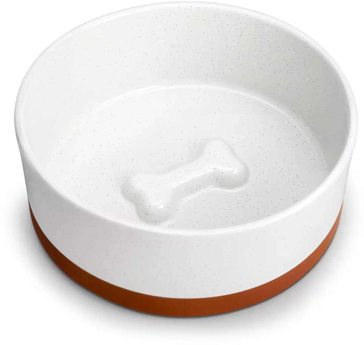 Hondenvoerbak – Drinkbak Hond – Voerbak Hond – Keramiek – 1800 ml – Ø 20.6 cm – Wit – Bruin