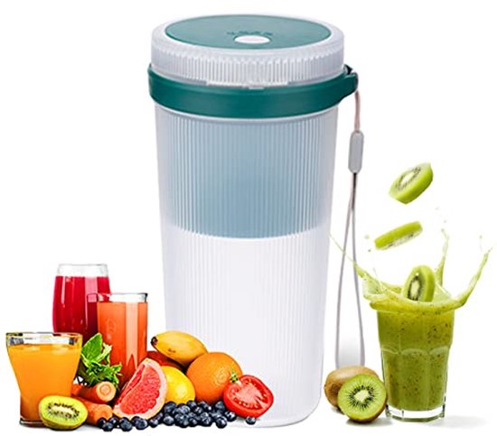 Dreamhigh Draagbare Smoothiemaker 600ml - 4000mAh Oplaadbare Mini Blender Met 6 Messen Paars