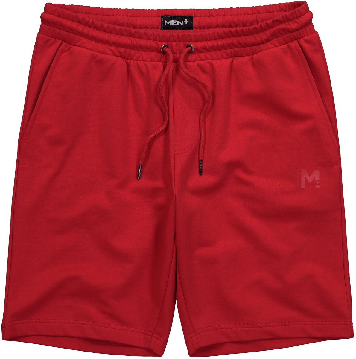 Men Plus - Heren - Sweatbermuda basic elastische tailleband - Rood - Maat XL