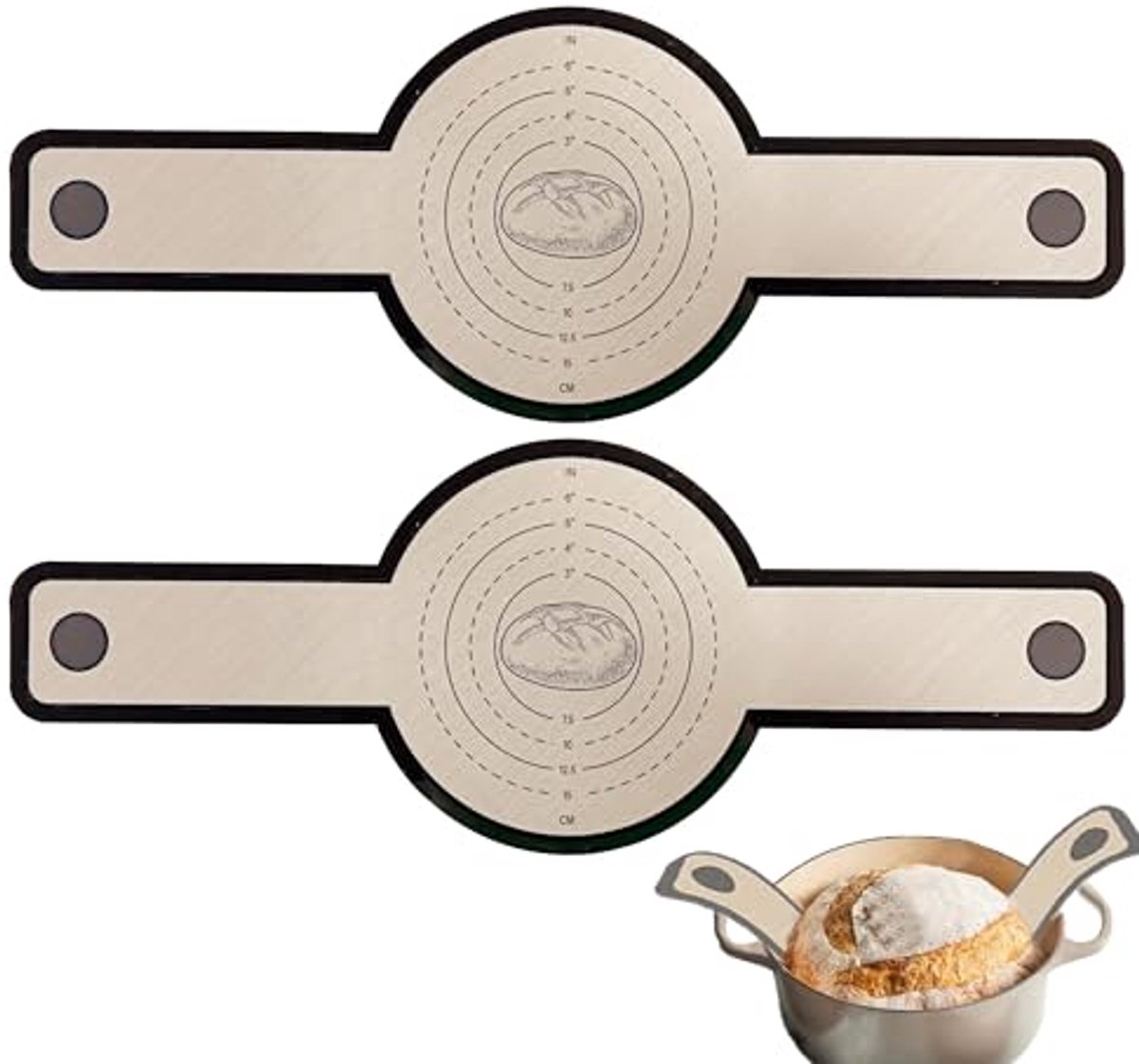 Siliconen bakmat voor bread baking - 2 stuks, anti-aanbak en gemakkelijk te reinigen