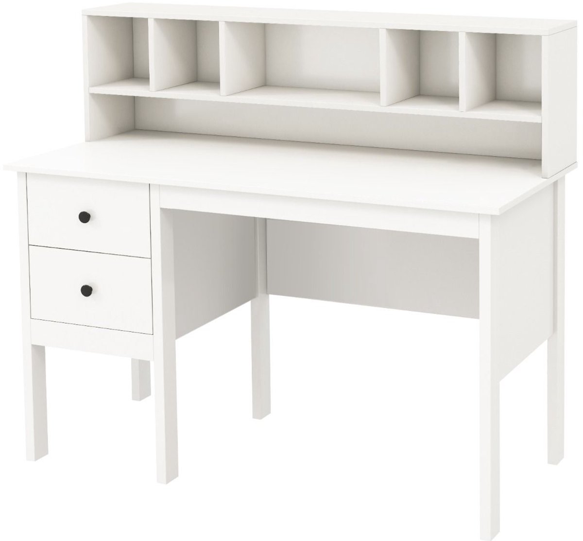 GranMaison Bureau - Bureau met Lades - Wit - 120 x 60 x 110 cm (B x D x H) - Houten Kantoormeubel - Bureau Wit met Lade