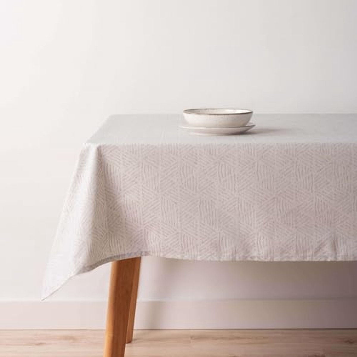 Vlekbestendige Jacquard Tafelkleed 100 x 80 cm - Grijs, Extra Zacht
