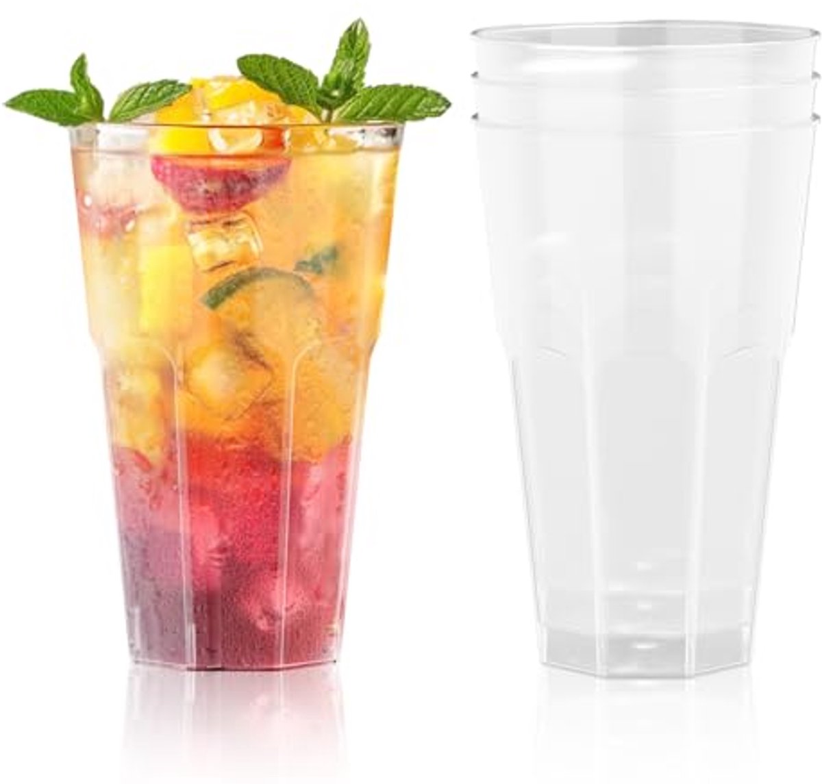 100 Stuks Herbruikbare Partybekers 400ml - Onbreekbare Drinkbekers voor Feesten en Evenementen