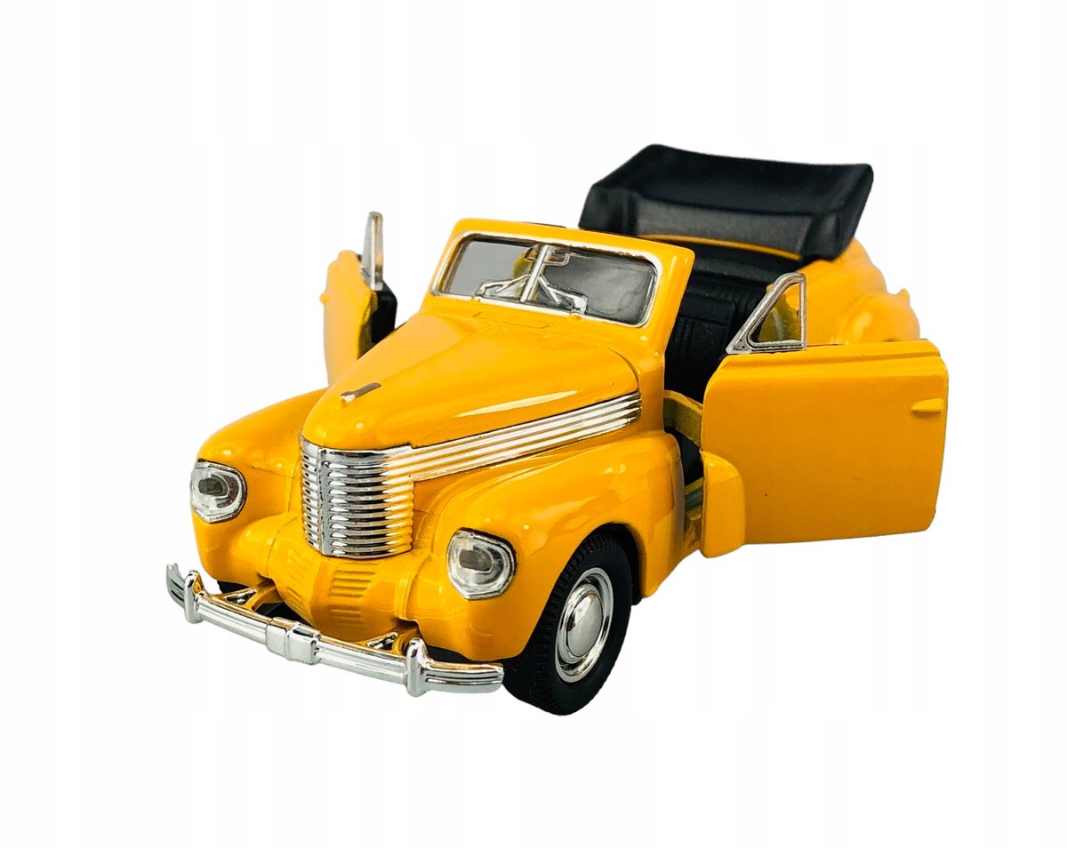 Welly 1938 Opel Kapitän Cabriolet 1:34 metallic geel