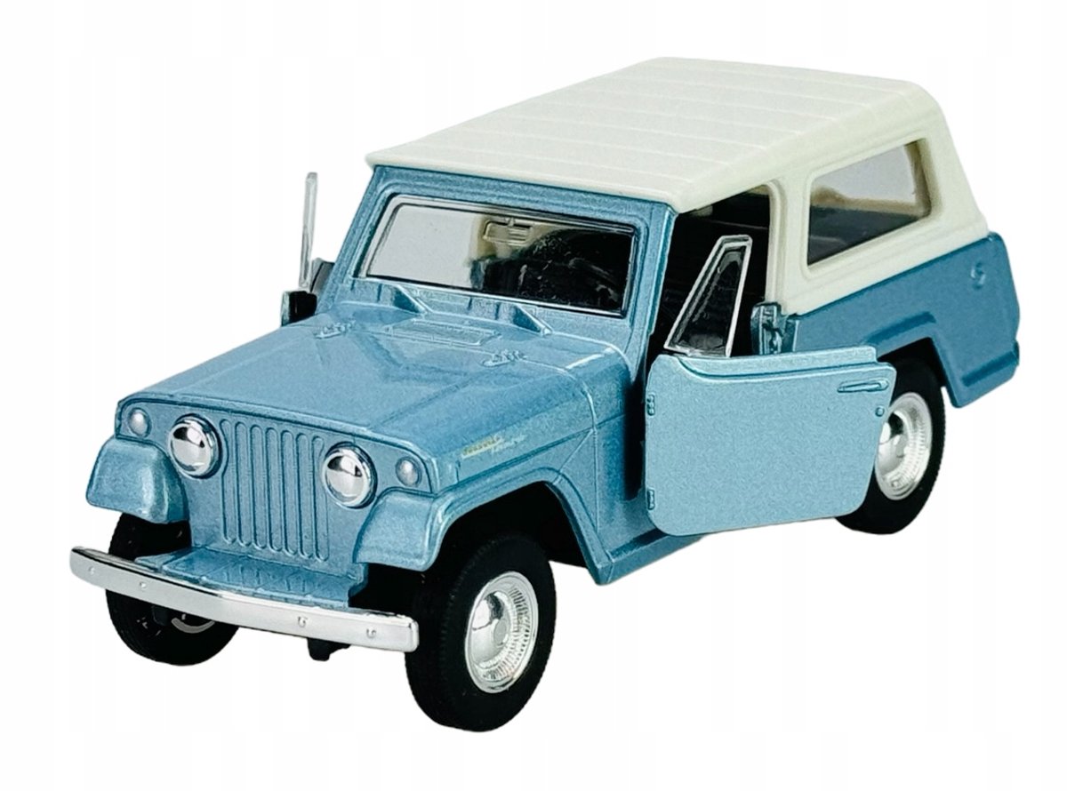 Welly 1967 Jeep Jeepster Commando Station Wagon Blauw 1:34 Metaal