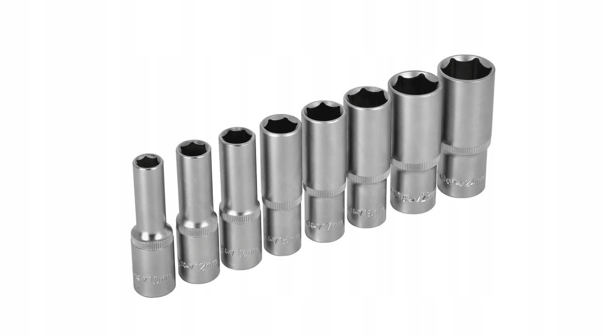 Stalco Dop 1/2" Dopsleutel Set 8 Delen 10-24mm CrV Staal
