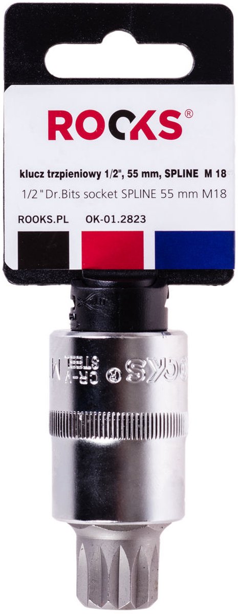 ROOKS Spline Dop Bit 1/2" M18 - Durzame Kwaliteit