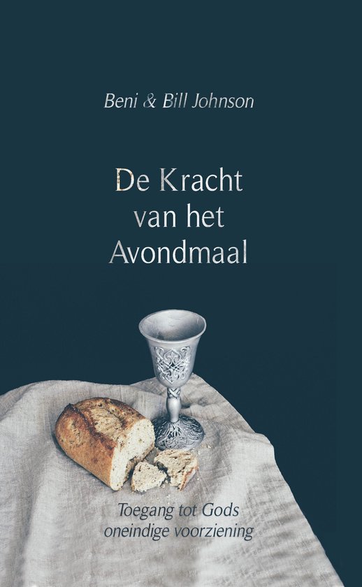 Boekomslag 'De Kracht van het Avondmaal' met brood, beker en tekst