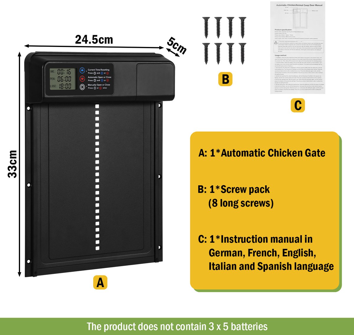 Automatische Kippendeur met Timer - IPX4 - €45,69 thumbnail 2