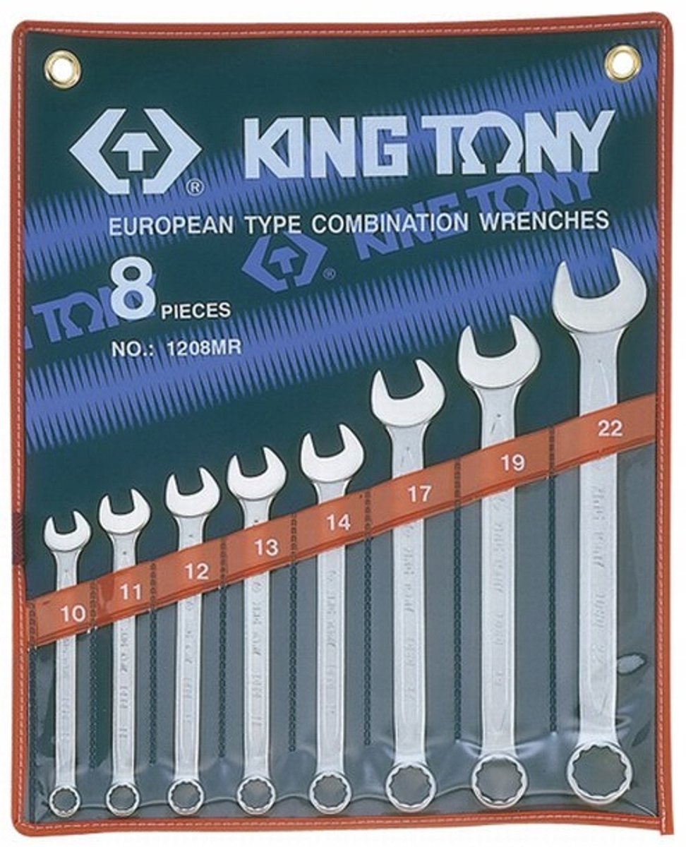 King Tony Ringsleutelset 8-delig 10-22mm met koffer
