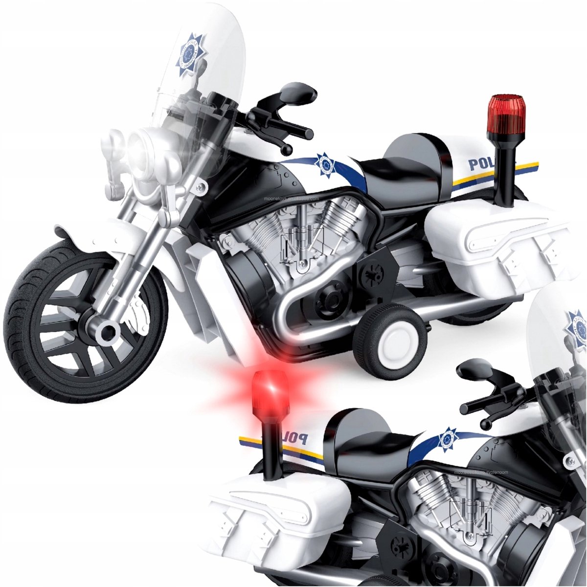 Politie Motor Speelgoed met Geluid en Licht, 22cm
