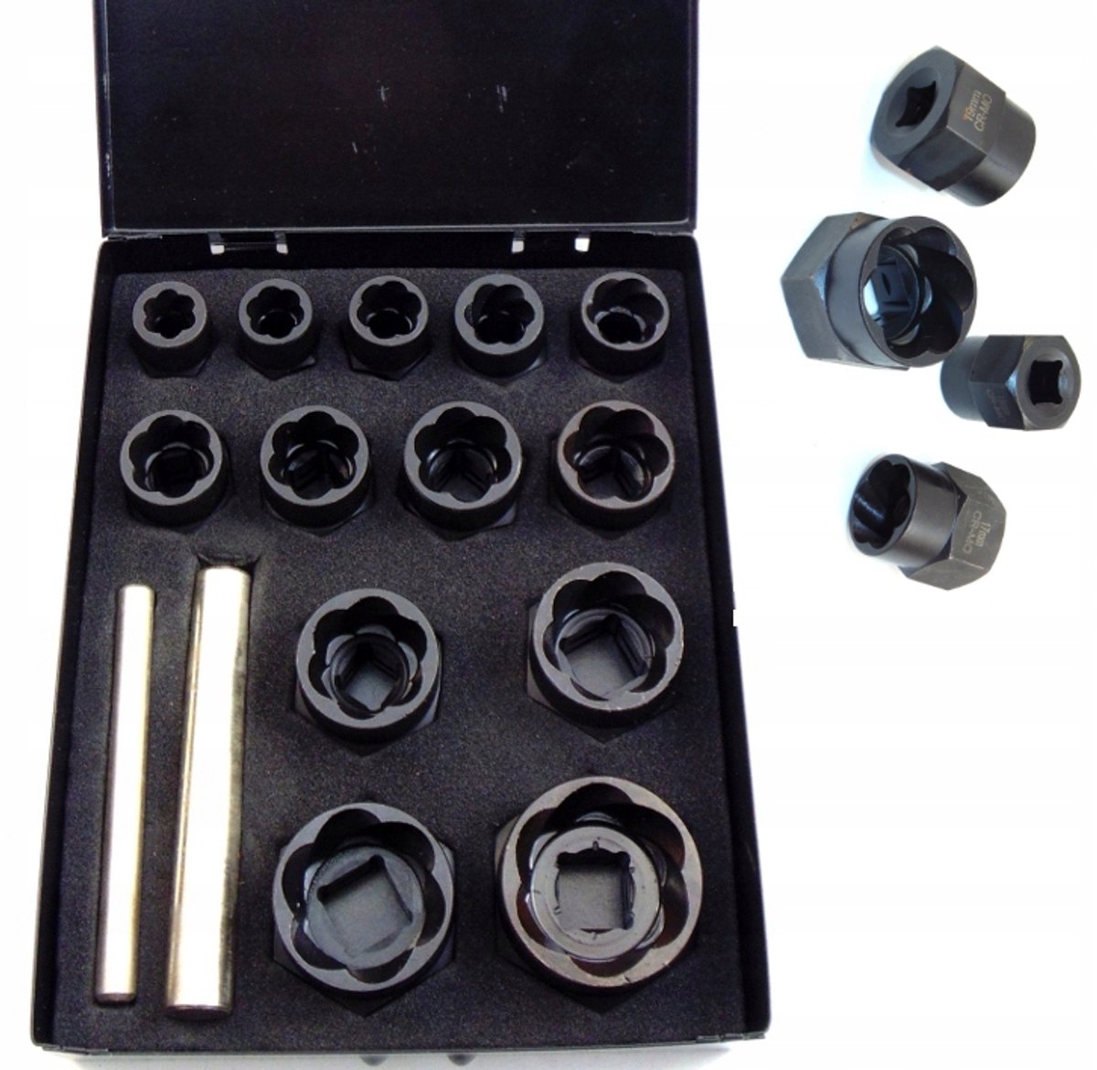 Falon-Tech Set Schroefdoppen Verwijderen 9-27mm - 15 Delig