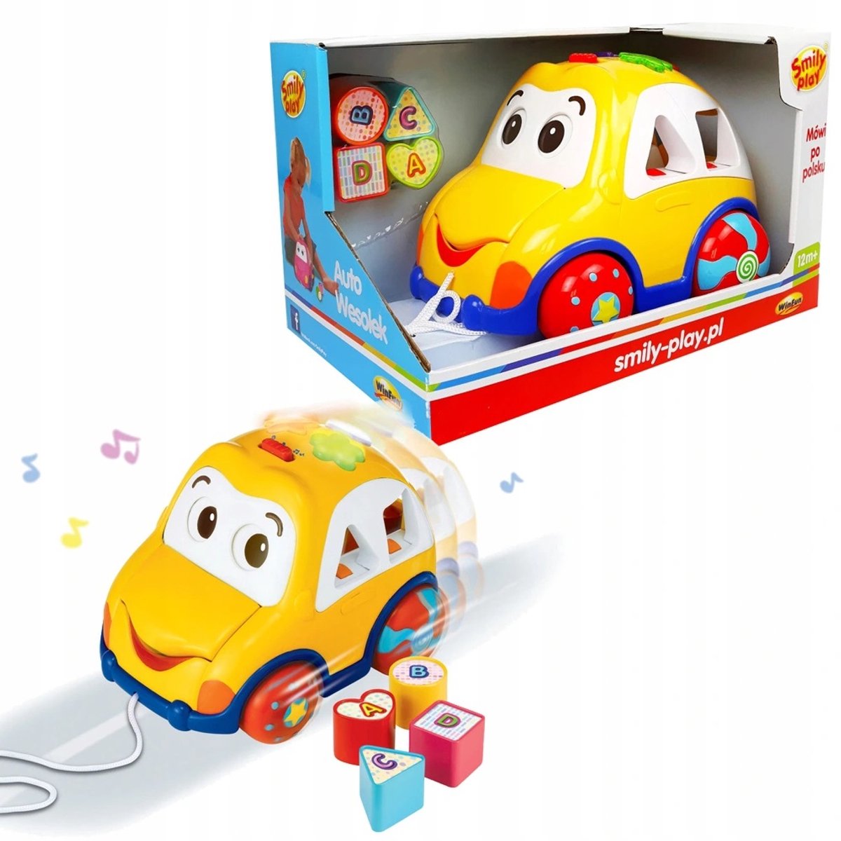 Smily Play Auto Wesołek 0659 - Trekking sorteerwagen met geluid en licht