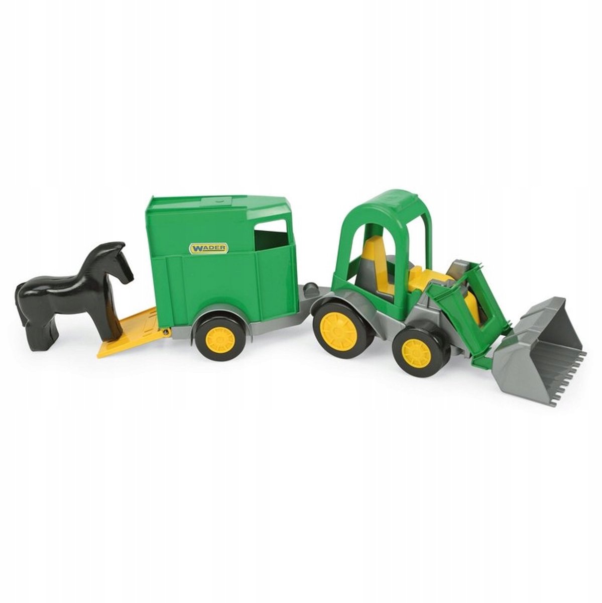 Wader Traktor met Lader en Aanhanger - Boerderij Speelgoed