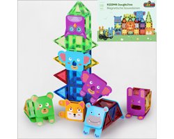Kizzmo ® JungleJive - Magnetic Tiles - 100-delige Bouwset - Educatief Speelgoed