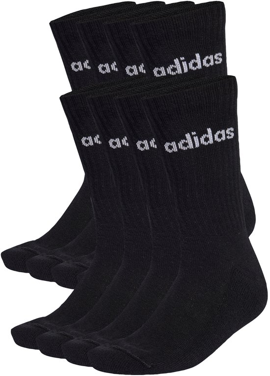adidas Performance LOT DE 10 PAIRES DE CHAUSSETTES MI-MOLLET LINEAR CUSHIONED - Unisex - Noir - 43-45