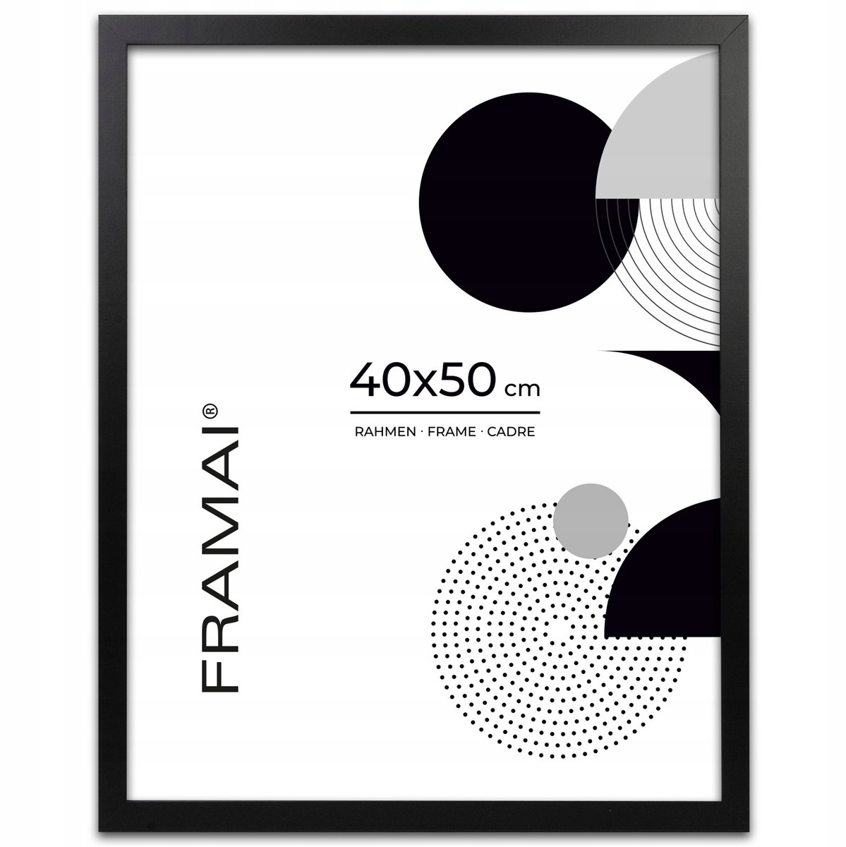 Zwart MDF Fotolijst 40x50 cm met Plexiglas - Elegante Decoratie