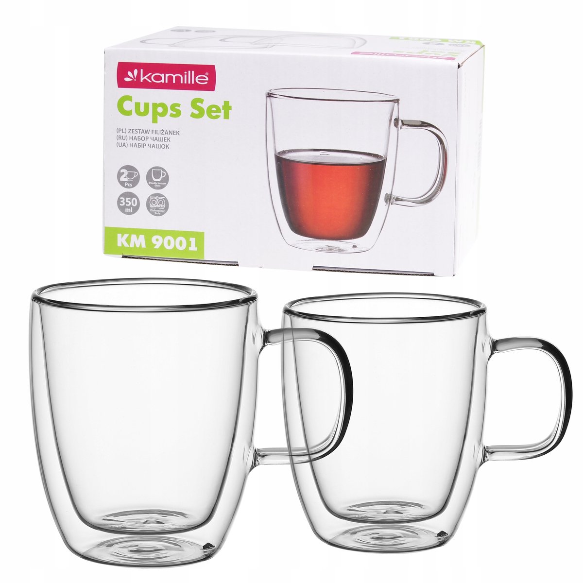 Chamomile Thermoglazenset (2 stuks, 350 ml) - Dubbelwandig