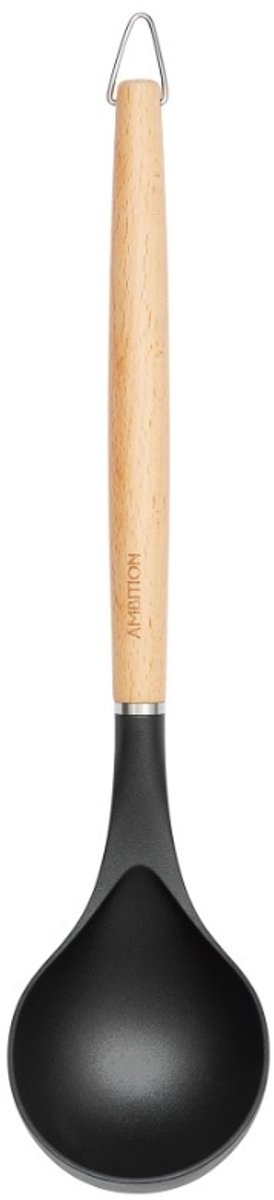 Ambitie Naturel Soeplepel - Nylon & Hout (32,5cm)