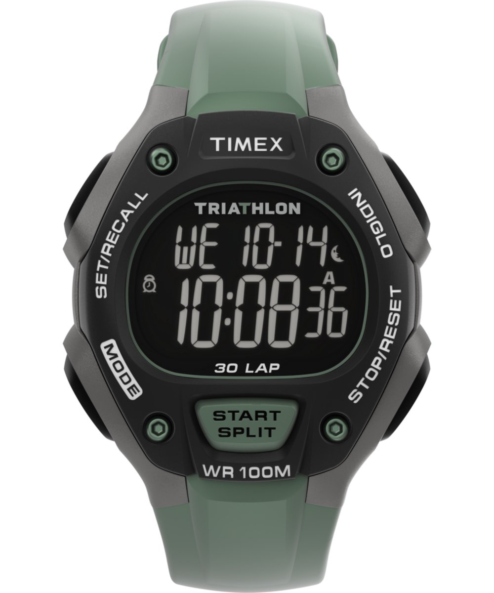 Timex Triathlon Classic C30 TW5M67300 Horloge - Kunststof - Groen - Ø 38 mm